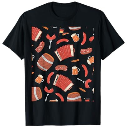 Wurst Bierzelt Outfit Trachten Kostüm Biergarten Würstchen T-Shirt