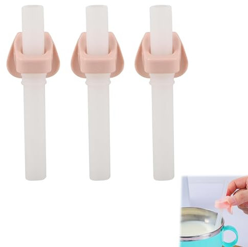 3 accessoires de bol en silicone pour tout-petits réutilisables en silicone cup timbale bebe paille en silicone avec boucle large bouche de bébé