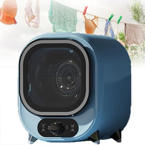 ylpddmm Asciugatrice Ventilata 0.8 kg,asciugatrice 450 W, Asciugatrice a Evacuazione,in Acciaio Inox,Fino a 60 °C, Asciugatrice Portatile per Casa Appartamento,Blue
