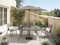 NATERAL Alma Table de jardin rectangulaire pour 6 personnes, en acier et verre, facile à nettoyer