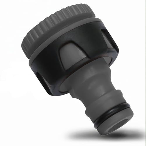 YourCasa Wasserhahn Adpater - Anschluss für 3/4 & 1/2 Zoll - Adapter Hahnverbinder aus Kunststoff Schlauchanschluss Gartenschlauch Wasseranschluss Schlauch Wasserschlauch Hahnstück Garten (Anthrazit)