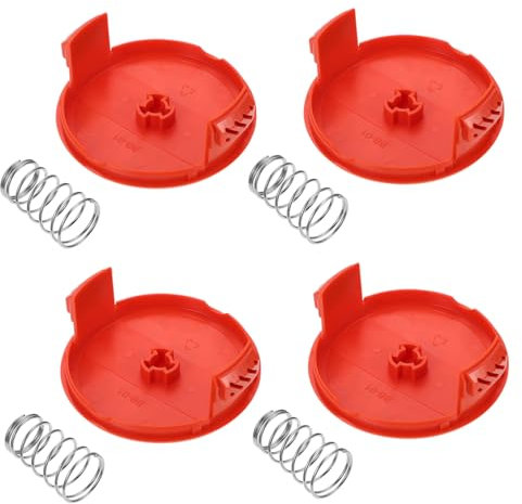 Sosoport 4sätze Ersatz-spulenabdeckungen Und Federn Für Garten-trimmermäher Kompatibel Mit Rasentrimmer Hochwertigem Material Installieren Enthalten