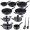 BERGNER batteria di pentole da cucina 14pz in alluminio con rivestimento antiaderente a 2 strati modello Vitro