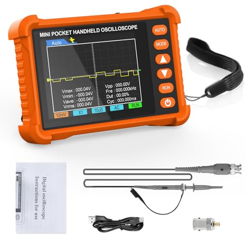 Digitales Oszilloskop Handheld Oszilloskop 2,5MS/s Abtastrate Portable Oscilloscope 500kHz Bandbreite 2,8-Zoll-LCD BildschirmMehrere Triggerfunktionen