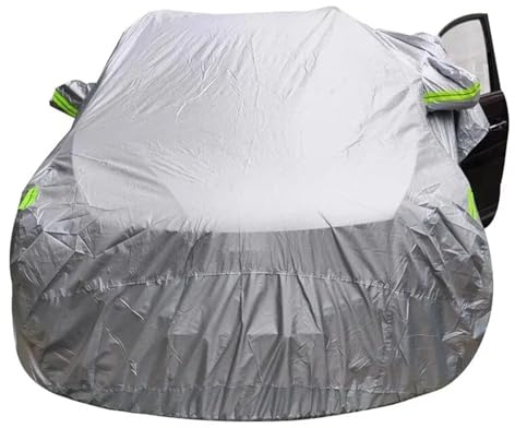 SRKATI Auto Abdeckplane Vollgarage Universal-Vollgarage für SUV/Limousine, wasserdicht, für den Außenbereich, Schutz vor Sonne, Regen, Schnee, UV-Regenschirm, Silber, S-XXL(XXL)