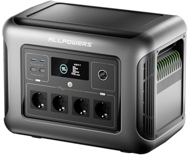 ALLPOWERS R1500 LITE Générateur Electrique Portable 1056Wh/1600W | Batterie LFP capacité Sorties CA 80% de Charge en 40 min Fonction UPS pour l'alimentation de Camping(2025 Nouveau)