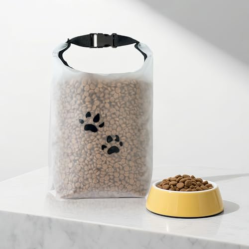 Reisetasche für Tierfutter, Hundefuttersack mit Roll-Top-Verschluss, BPA-frei und lebensmittelecht, hält Trockenfutter frisch beim Camping, in der Hundepension oder für Wochenendtrips (14 Tassen)