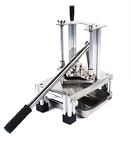 DAHAD Affettatrice professionale per patate, in acciaio inox, con lame da 7 mm, 9 mm e 14 mm, tecnologia antiscivolo, taglia verdure per patate, cetrioli