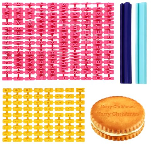 2 Set Tampons Pour Biscuits Alphabet, 232 Pièces Emporte Piece Personnalisé, Majuscules Et Nférieures Tampon Pour Pâte à Sucre Fondant Et Pâtisserie Créative Gateau Biscuits