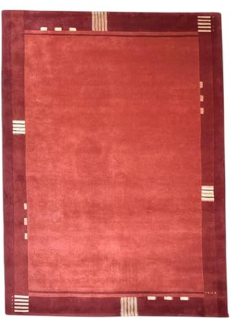 Rug Studios Teppich VENUS NEPAL - HANDGEKNÜPFT | Farbe: Terra | Größe: 170 x 240 cm | meliert | Vintagedesign | glamourös | Landhaus | Vintage | Modern | elegant | Wohnzimmer | Schlafzimmer | strapazi