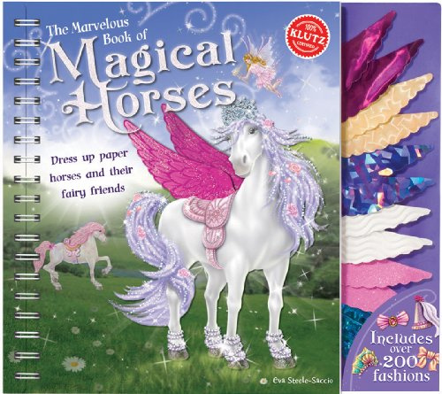 Klutz The Marvelous Book of Magical Horses: Dress Up Paper Horses & Their Fairy Friends Book , 10.25 Length x 0.75 Width x 9.5 Height