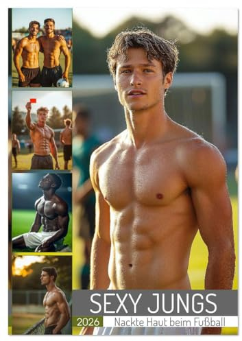 SEXY JUNGS - Nackte Haut beim Fußball (Tischkalender 2026 DIN A5 hoch), CALVENDO Monatskalender: Erotischer Männerkalender: Nackt, muskulös und sexy ... Frauen und Männer-Erotik. (CALVENDO Erotik)