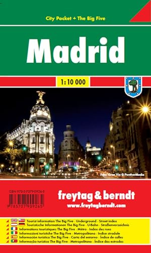 freytag & berndt Innenstadtplan Madrid 1:10.000: City Pocket + The Big Five