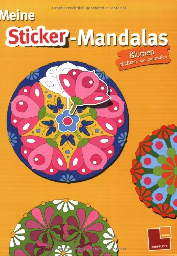Meine Sticker-Mandalas: Blumen stickern und ausmalen