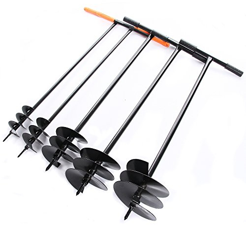 rg-vertrieb Handbohrer Erdbohrer Erdlochbohrer Pflanzbohrer schwarz 5 Durchmessern zur Auswahl (230mm)