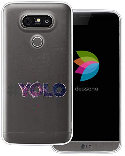 dessana Statement Sprüche transparente Schutzhülle Handy Case Cover Tasche passend für LG G5 Yolo