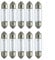 INION 10x Stück – C5W - 37mm - SV85-12V - 5W - KFZ Beleuchtung - LONGLIFE - Glühlampe Glassockellampe Glühbirne Soffitte Autolampen WERKSTATTWARE