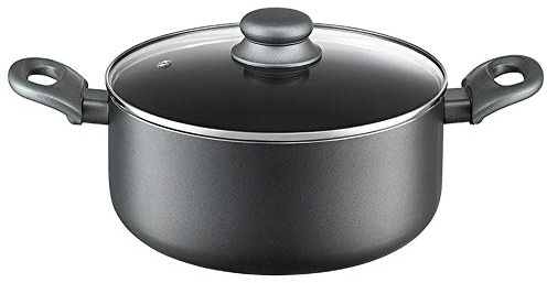 AMBITION Suppentopf mit Deckel 24 cm Graphite 4,7 l Aluminium Kochtopf antihaft alle Herdarten Induktion Soft Touch Griffe