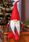 Kantensitzer Wichtel 25 cm hoch aus Terrakotta & Textil, Kantenhocker, Weihnachtsdeko, Dekofigur sitzend, Weihnachtswichtel, Weihnachtsfigur