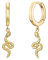 NOELANI Creolen 925 Sterling Silber Damen Ohrschmuck, 2,5 cm, Gold, Schlange, Kommt in Schmuck Geschenk Box, 2031583