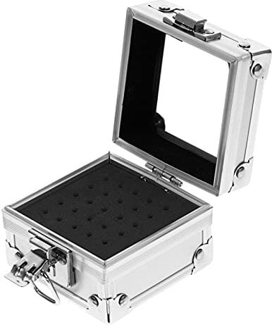 Nail Grinding Head Aluminum Box Nail Dust Collector Nail Drill Bits Organizer Case Nail Tools Organizers Container Bit Container Nails Drill Bits Storage Container Monitor Suitcase