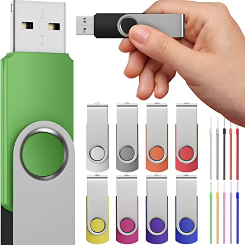 Memoria USB 8 GB 10 Pack Value Memory Sticks - Bulk Multipack USB 3.0 Flash Drives 8 GB Portable Pen Drive Almacenamiento de Datos para Regalo de Negocios por FEBNISCTE