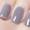 Vishine - Esmalte de uñas de gel semipermanente, 15 ml, efecto cristal, color gris claro, transparente, gel de uñas led o UV, gris translúcido (15)