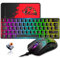ZIYOU LANG T60 60% por Ciento Teclado Mecánico para Juegos Ratón [Disposición del Reino Unido] - RGB Light up Tipo C Mini Teclado Ergonómico 12000 dpi USB Honeycomb Mouse - Negro+Interruptor Marrón