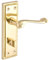 Designer Levers - Georgian Roped Design Lever Door Handles - Polished Brass - 1 Pair - Bathroom Locking Door Handle - with Thumbturn
