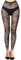 Collants résille sans pieds pour femme Noir, Rose anglaise en gras, taille unique