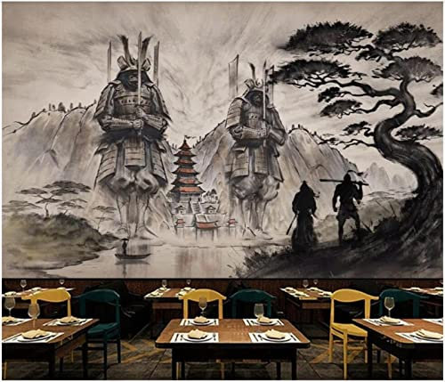 TANYANG Photo Personnalisée 3D Papier Peint Style Japonais Ukiyo-E Samurai Temple Salon Décor À La Maison 3D Peintures Murales Papier Peint Pour Murs 3 D 300Cm(W)×210Cm(H)