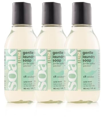 Soak Feinwaschmittel, Reisegröße, umweltfreundlich, 90ml, Minze