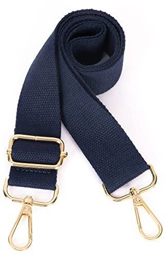 Moorle Breite Umhängetaschen Strap, Schultergurt für Taschen Verstellbarer, Schultergurt Taschengurt Marineblau 3.8cm Breit, Canvas Handtasche Taschenriemen, Taschengurte zum Wechseln