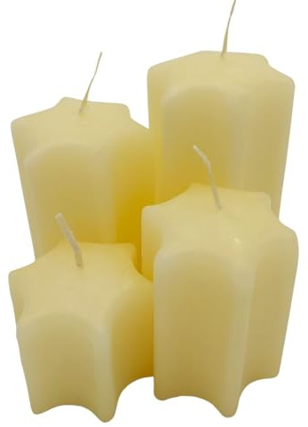 4er Adventskerzen Champagner Stumpenkerzen Weihnachtskerze Stufenkerzen Stumpen