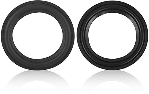 2 uds. Borde Envolvente de Goma para Altavoz, Anillos de Borde de Espuma para Subwoofer, Piezas de Repuesto para Woofer, para Reparación de Altavoces o Bricolaje (Negro) (4 Pulgadas)