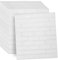 Daromigo Lot de 20 panneaux muraux 3D - Papier peint blanc autocollant - Aspect pierre - 7 mm - Papier peint mural étanche - Pour salon, salle de bain, chambre à coucher