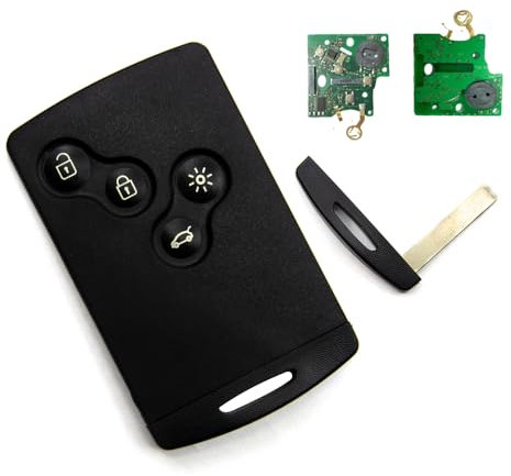 Carte pour Renault Megane 3 - Laguna 3 - Scenic 3 - Grand Scenic 3 - Carte Vierge Adaptable Compatible pour Renault avec et sans Mains Libres: PCF 7952 - de 2008-2016 - Clé Automobile