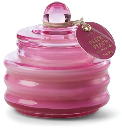 Paddywax Beam Scented Candle | Desert Peach | 85g | Reusable Glass Jar