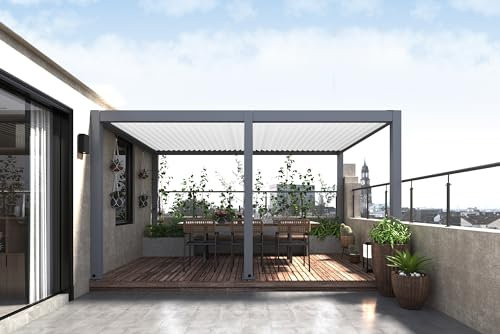 Pergola Bioclimatique autoportée PONANT 6x3 m Manuelle