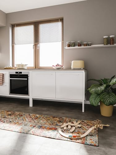 benuta Nest Vintage Teppich Casa - Mehrfarbig 80x300 cm - Teppich für Wohnzimmer, Schlafzimmer und Flur - Pflegeleicht - Fußbodenheizung Geeignet