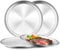 4 placas redondas de acero inoxidable, 26 cm, acero inoxidable 304, platos llanos irrompibles de metal aptos para lavavajillas, platos redondos de metal sin BPA para camping, picnic, cocina, fiesta