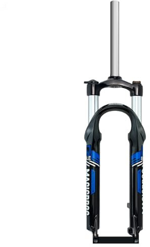 HWEVDHJ Mountainbike Federgabel 20/24 Zoll 1-1/8 Zoll Gerade Mechanische Gabel QR 9 Mm 80 Mm Federweg Manuelle Verriegelung Scheibenbremse Fahrrad Federgabel(Black Blue,24inch)