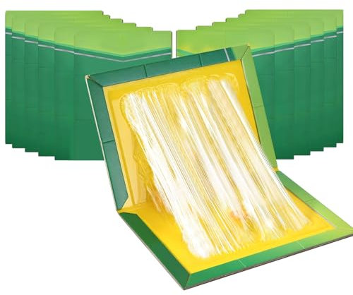 Old Tjikko Pest Trap Board, 12 Pack Multi-Insect Sticky Pads, Super Glue Sticky Catch Mats for Indoor, Outdoor, Home, Kitchen, Garden (12pc)