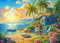 Puzzle 1000 Teile für Erwachsene, klassisches Lernspiel-Sonnenaufgang am Meer-Wunderschönes Dekoration Puzzle Geschenke