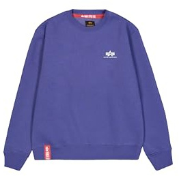 Alpha Industries Herren Basic Sweater Small Logo, Night Purple, L