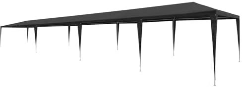 Xichuzi Partyzelt, Festzelt, Pavillion, Bierzelt, Garten Party Zelt, Gartenzelt, Grillpavillon, 3 x 12 m PE Anthrazit