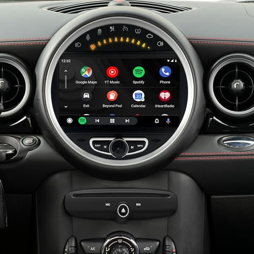 Radio automática para Mini Cooper R55 R56 R57 R58 R59 R60 R61 Kit de actualización estéreo de coche de 8 pulgadas con pantalla táctil Android Auto CarPlay pantalla dividida espejo pantalla completa