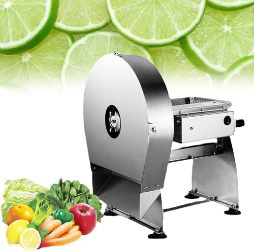 Electric Vegetable Slicer Electric Food Slice 0-0.4’’' Adjustable Thickness Slicer Machine Stainless Steel with Maual Mode, for Potatoes Lemons Tomatoes