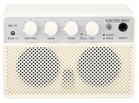 KIMISS Bassverstärker Tragbarer Wiederaufladbar 10W Dual -Channel -Verstärker für Elektro Bass Praxis und Leistung