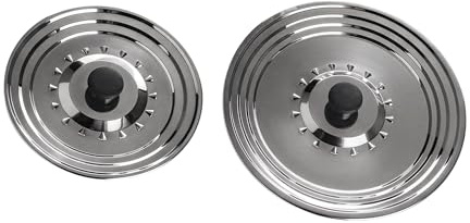 Juego de 2 tapas de acero inoxidable 16/18/20 y 22/24/26 cm – Tapas sartenes universales – Tapa sarten y olla – Tapaderas para sartenes y cacerolas